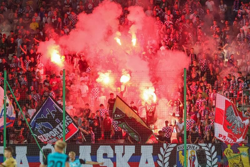 Football. PKO BP Ekstraklasa. Gornik Zabrze - Widzew Lodz. 18.08.2023