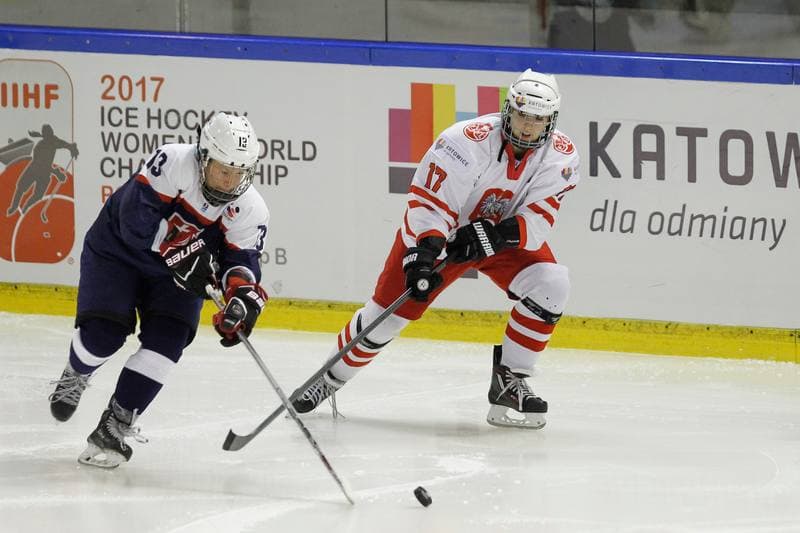 Ice Hockey. Women's World Championship. Poland - Slovakia. 08.04.2017