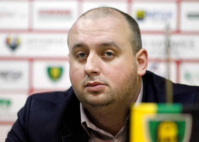 Football. GKS Katowice. Press Conference. 10.02.2015