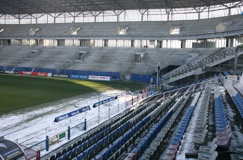Football. T-Mobile Ekstraklasa. Gornik Zabrze - Stadion. 12.02.2015
