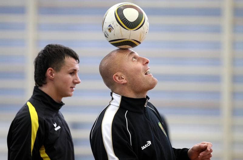 Football. Ruch Radzionkow. Training. 05.01.2011