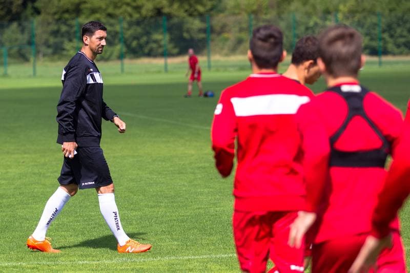 Football. Zaglebie Sosnowiec. Training. 21.08.2017