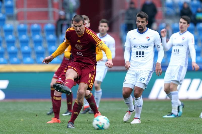 Football. HET Liga. Banik Ostrava - Dukla Praha. 17.03.2018