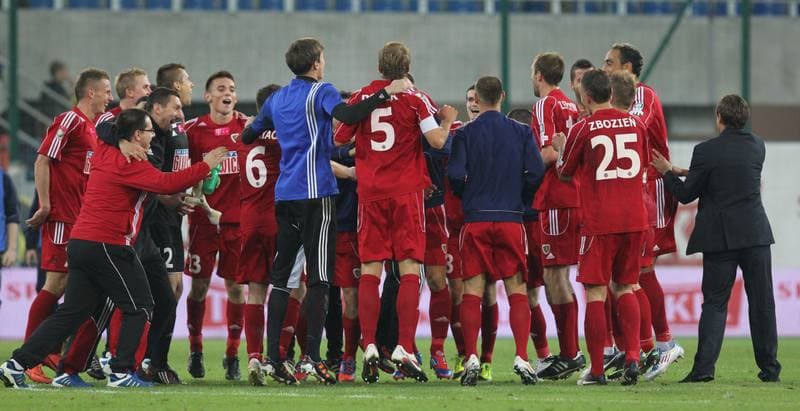 Football. T-Mobile Ekstraklasa. Piast Gliwice - Wisla Krakow. 01.10.2012
