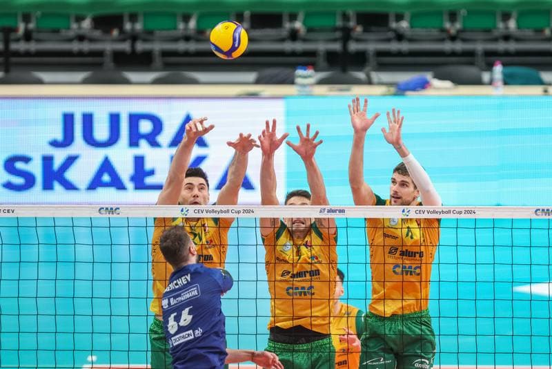 Volleyball. CEV Volleyball Cup. Aluron CMC Warta Zawiercie - Hebar Pazardzhik. 23.11.2023