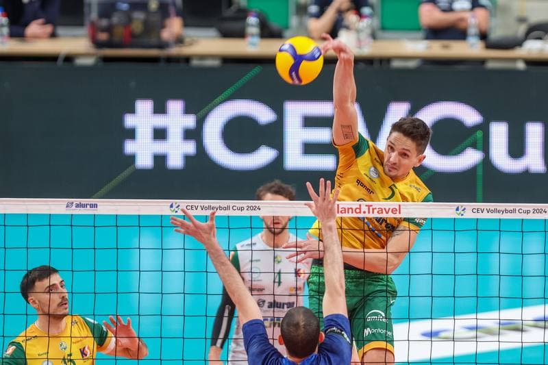 Volleyball. CEV Volleyball Cup. Aluron CMC Warta Zawiercie - Hebar Pazardzhik. 23.11.2023