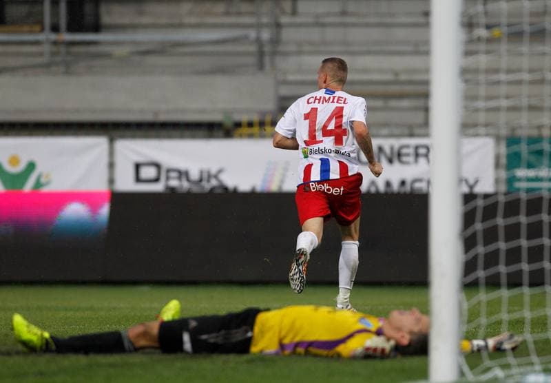 Football. T-Mobile Ekstraklasa. Podbeskidzie Bielsko Biala - Ruch Chorzow. 03.08.2014