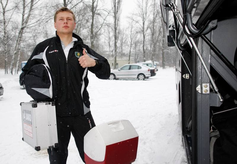 Football. GKS Katowice. Training. 09.02.2015