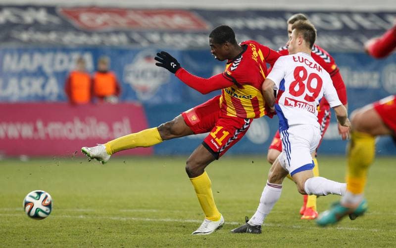 Football. T-Mobile Ekstraklasa. Gornik Zabrze - Korona Kielce. 16.02.2015