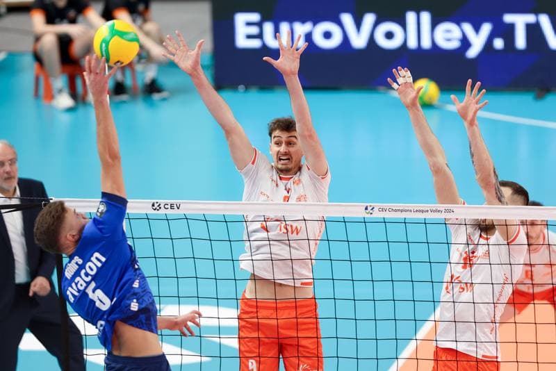 Volleyball. CEV Champions League. Jastrzebski Wegiel - SVG Luneburg. 17.01.2024