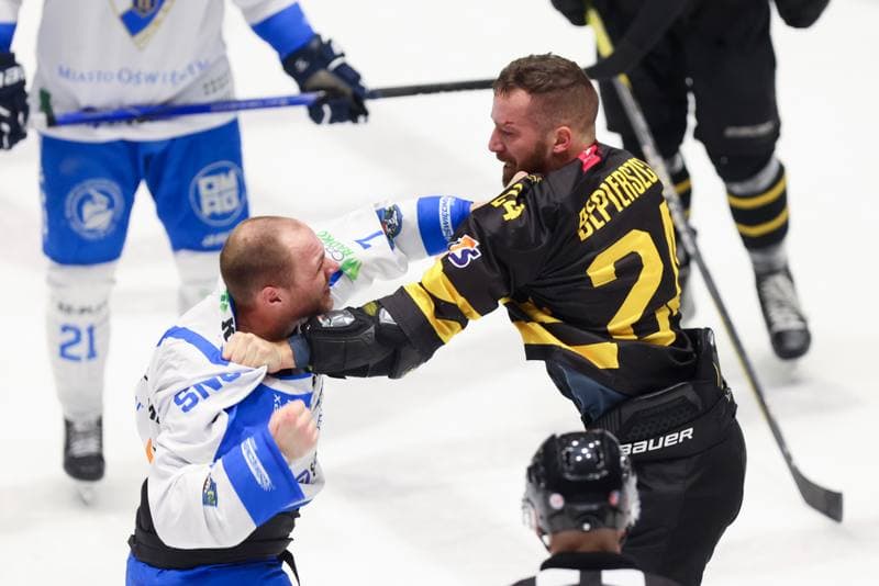 Ice Hockey. Tauron Hokej Liga. Re-Plast Unia Oswiecim - GKS Katowice. 01.02.2024