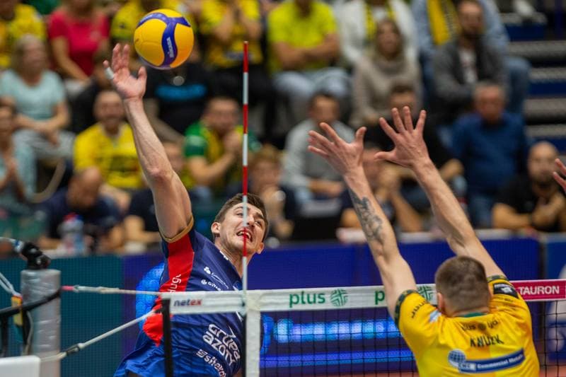 Volleyball. PlusLiga. Aluron Warta CMC Zawiercie - Grupa Azoty ZAKSA Kedzierzyn-Kozle. 09.10.2022