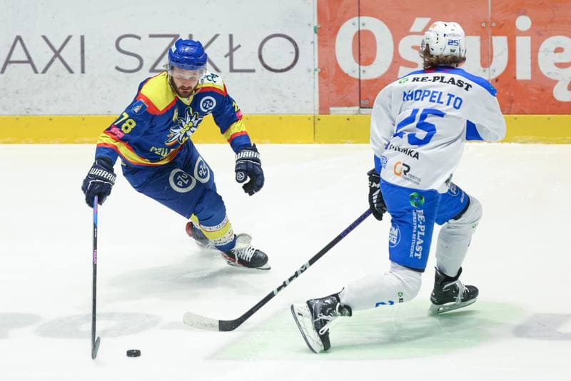 Ice Hockey. Tauron Hokej Liga. Re-Plast Unia Oswiecim - PZU Podhale Nowy Targ. 25.02.2024