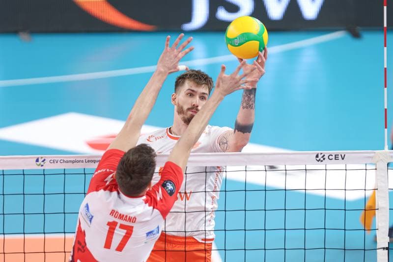Volleyball. CEV Champions League. Jastrzebski Wegiel - Gas Sales Daiko Piacenza. 28.02.2024