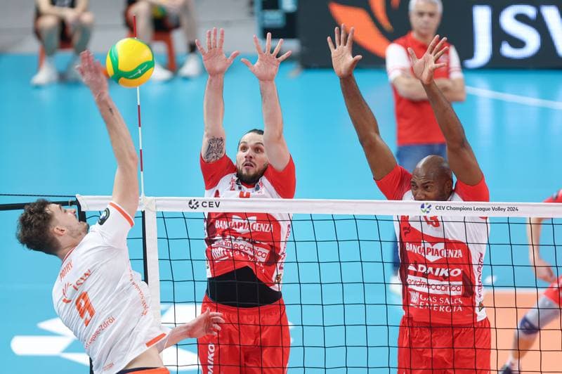 Volleyball. CEV Champions League. Jastrzebski Wegiel - Gas Sales Daiko Piacenza. 28.02.2024