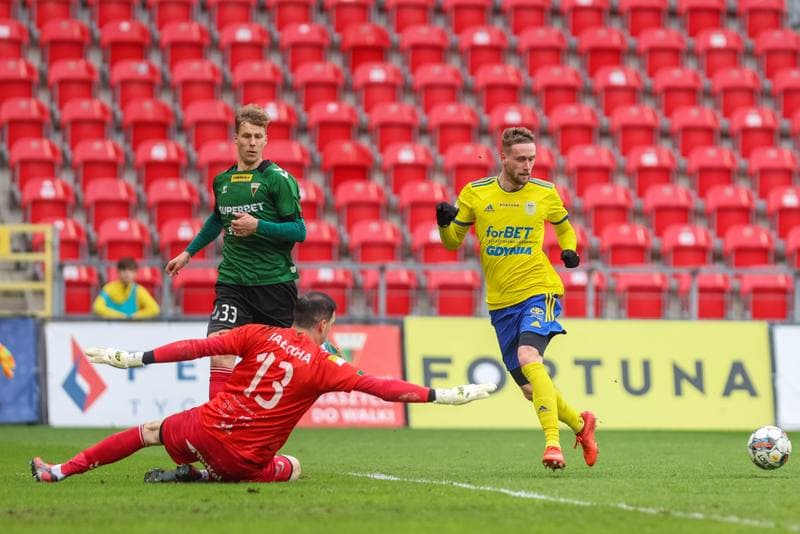 Football. Fortuna I Liga. GKS Tychy - Arka Gdynia. 08.04.2023