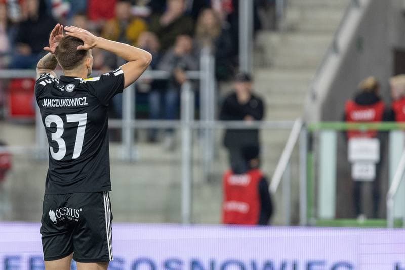 Football. Fortuna I Liga. Zaglebie Sosnowiec - LKS Lodz. 28.04.2023