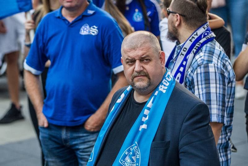 Football. Ruch Chorzow. Protest. 05.09.2019