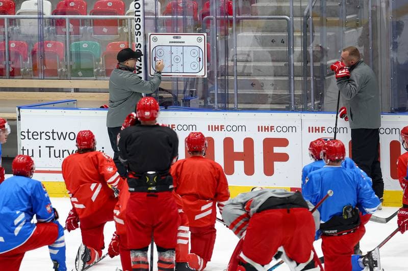 Ice Hockey. Poland national team. Training. 30.04.2024