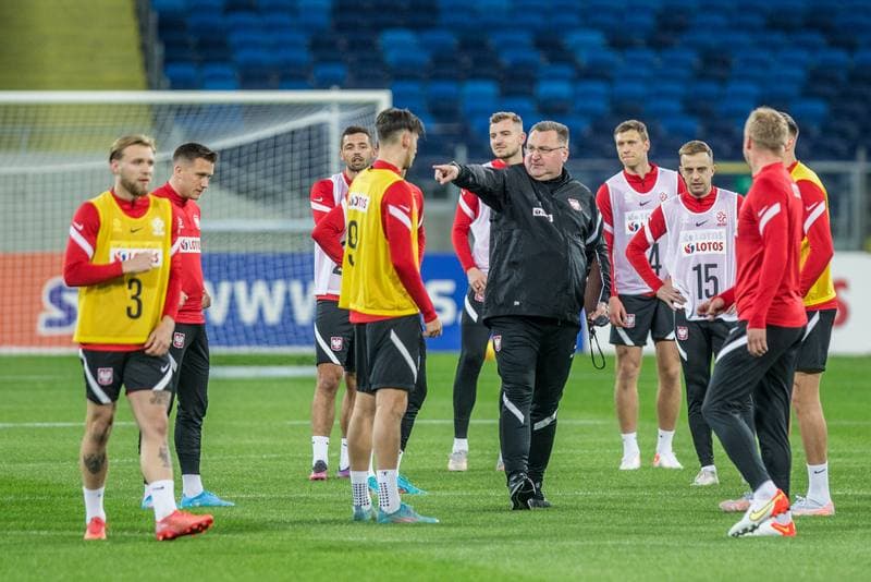 Football. Poland national team. Training. 21.03.2022