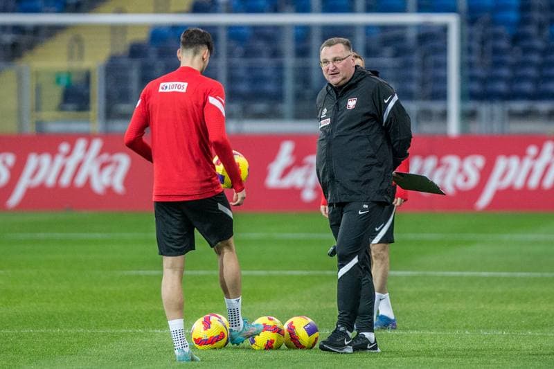 Football. Poland national team. Training. 21.03.2022