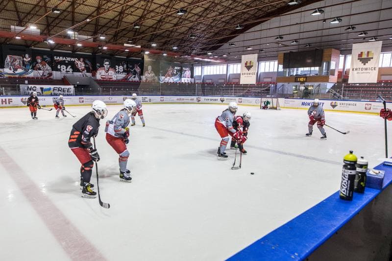 Ice Hockey. Poland national team. Training. 04.04.2022
