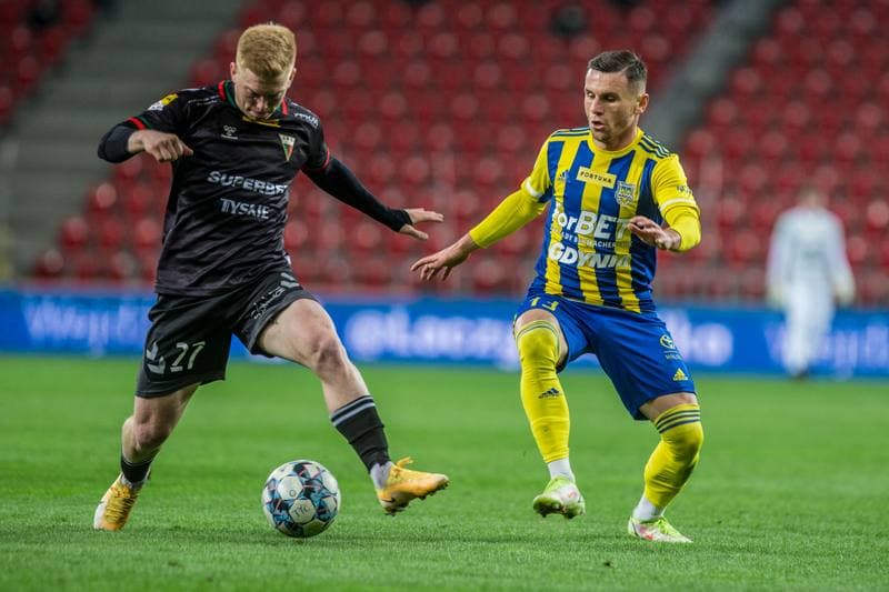 Football. Fortuna I Liga. GKS Tychy - Arka Gdynia. 07.04.2022