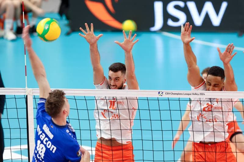 Volleyball. CEV Champions League. Jastrzebski Wegiel - SVG Luneburg. 17.01.2024