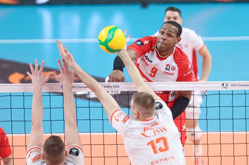 Volleyball. CEV Champions League. Jastrzebski Wegiel - Gas Sales Daiko Piacenza. 28.02.2024