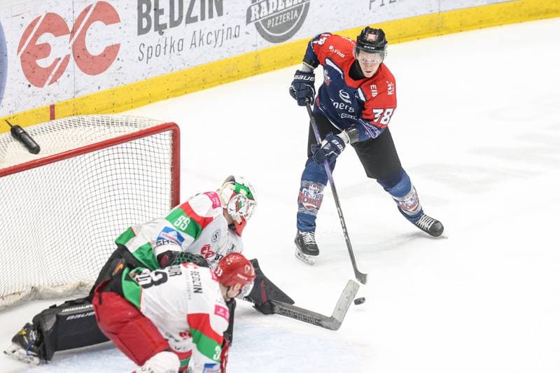 Ice Hockey. Tauron Hokej Liga. EC Bedzin Zaglebie Sosnowiec - KH Energa Torun. 19.01.2025