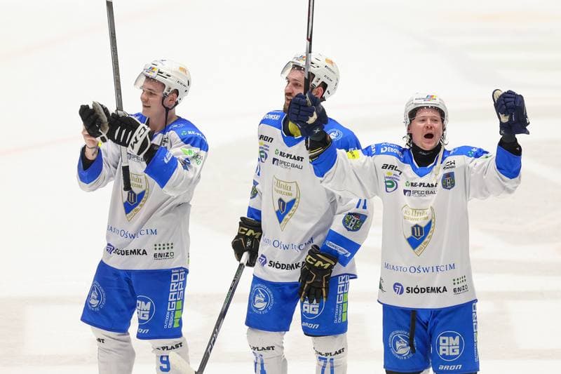 Ice Hockey. Tauron Hokej Liga. Re-Plast Unia Oswiecim - Comarch Cracovia. 14.03.2024