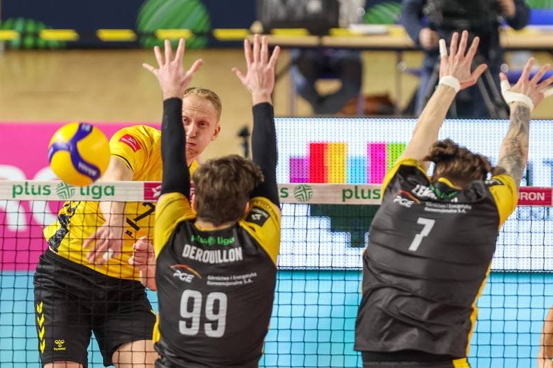 Volleyball. PlusLiga. GKS Katowice - PGE Giek Skra Belchatow. 09.12.2023