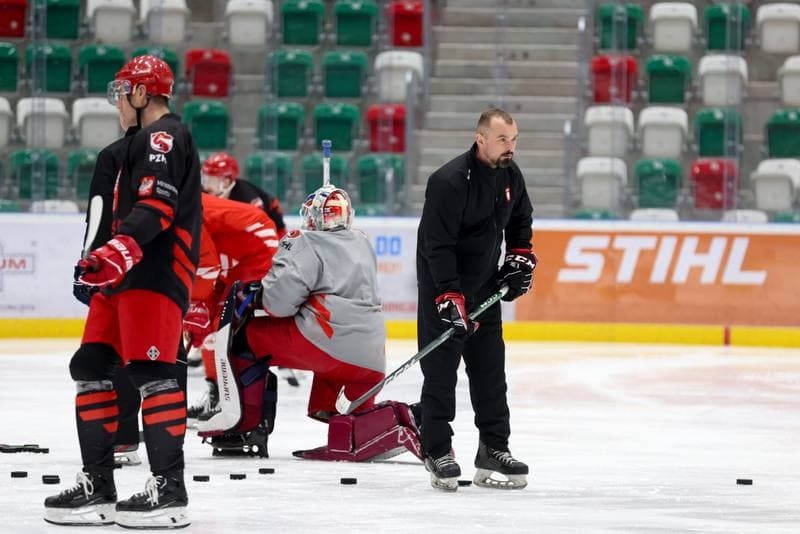 Ice Hockey. Poland national team. Training. 03.02.2024