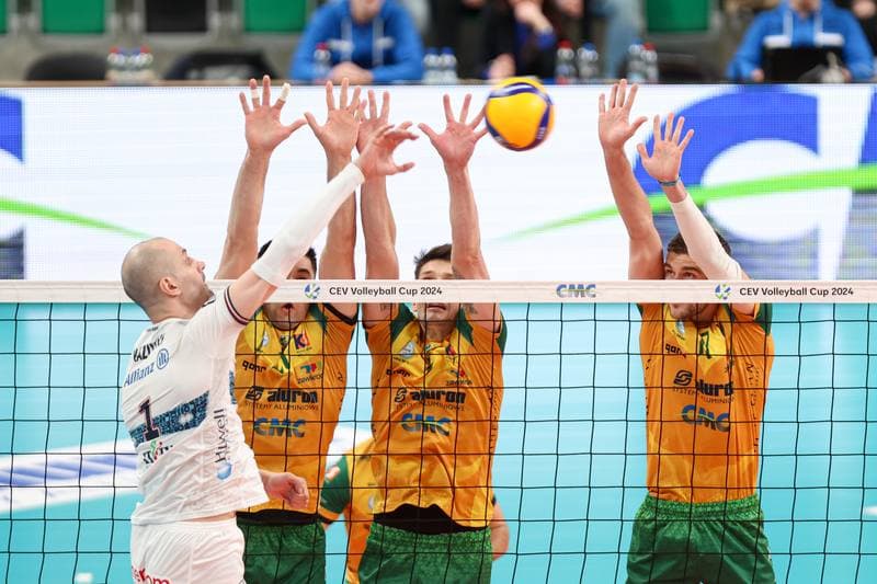Volleyball. CEV Volleyball Cup. Aluron CMC Warta Zawiercie - Allianz Milano. 10.01.2024
