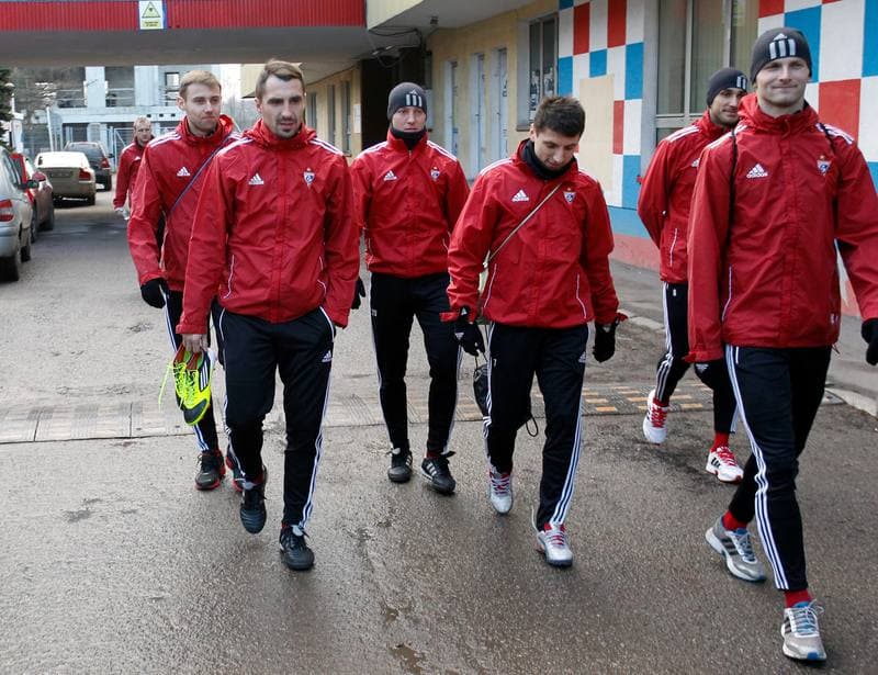 Football. Gornik Zabrze. Training. 08.01.2014
