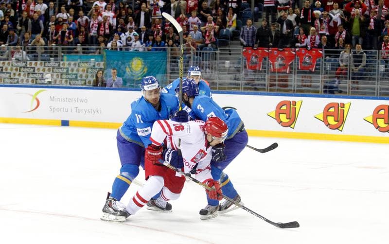Ice Hockey. IIHF World Championship Division 1A. Poland - Kazakhstan. 23.04.2015