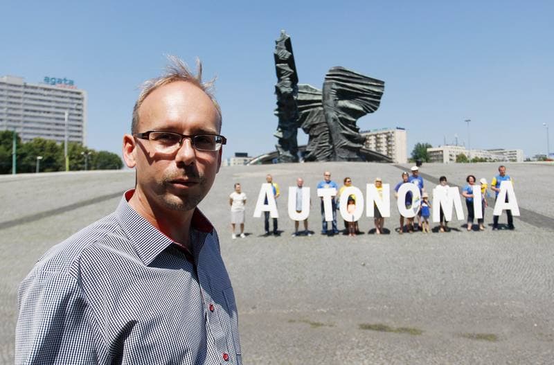 Jerzy Gorzelik. Ruch Autonomii Slaska. Press Conference. 07.07.2015