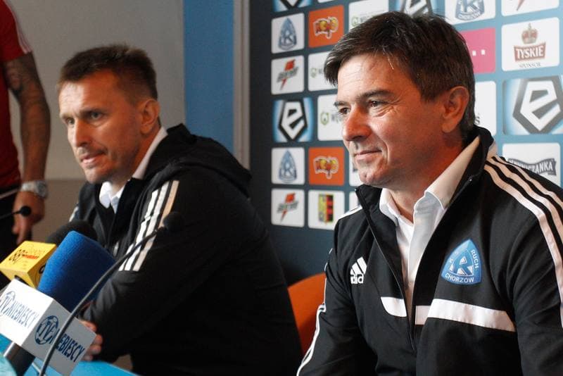Football. Ruch Chorzow. Press Conference. 10.09.2015