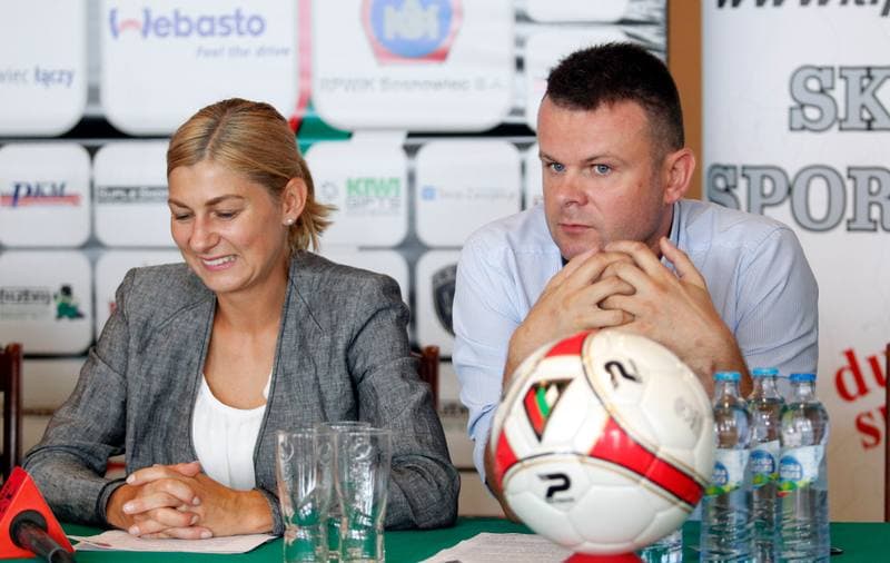 Football. Zaglebie Sosnowiec. Press Conference. 31.07.2014