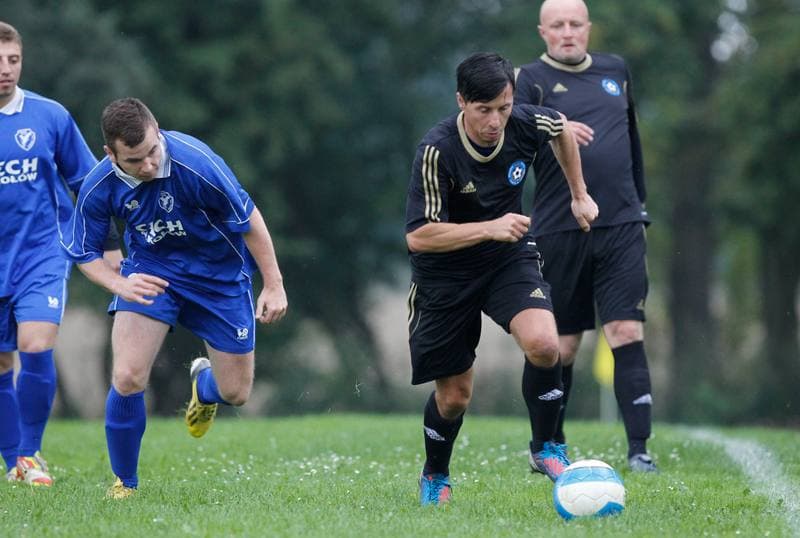 Football. Podokreg Katowice. Orzel Mokre - Reprezentacja Slask Oldboyow. 02.09.2014