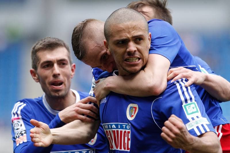 Football. T-Mobile Ekstraklasa. Piast Gliwice - Podbeskidzie Bielsko Biala. 26.04.2015