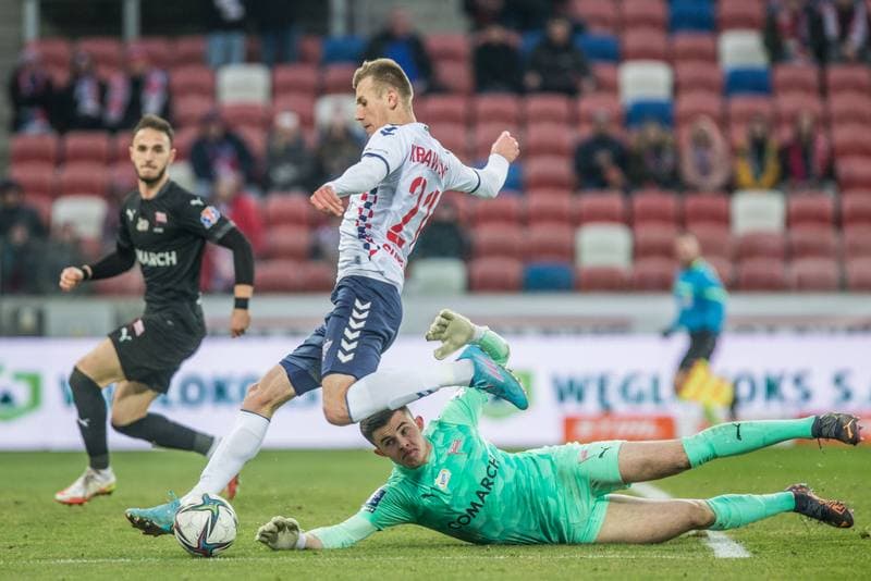 Football. PKO BP Ekstraklasa. Gornik Zabrze - Cracovia Krakow. 06.03.2022