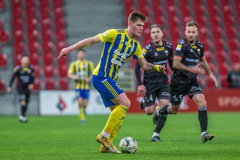 Football. Fortuna I Liga. GKS Tychy - Arka Gdynia. 07.04.2022