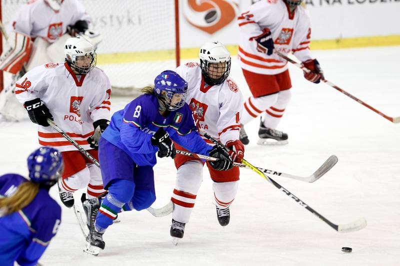 Ice Hockey. U18 Women's World Championship. Poland - Italy. 12.01.2017