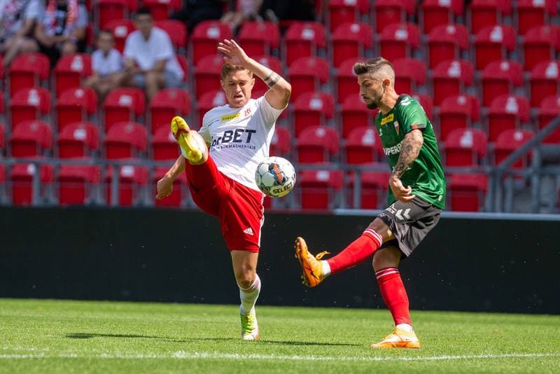 Football. Fortuna I Liga. GKS Tychy - LKS Lodz. 24.07.2022
