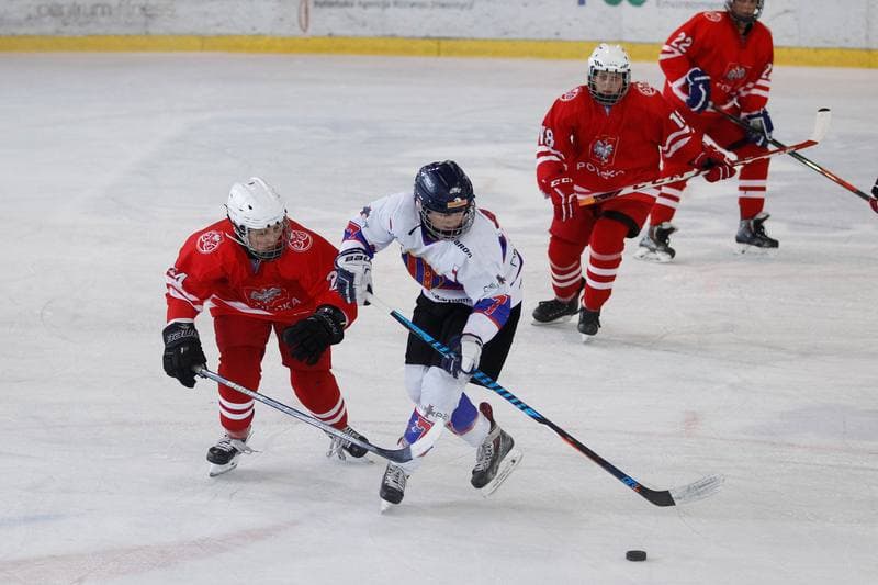 Ice Hockey. Slaska Liga Mlodzikow. Polonia Bytom - Reprezentacja Polski Kobiet. 06.09.2018