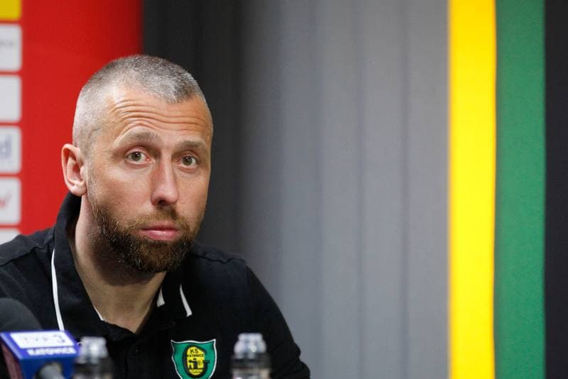Football. GKS Katowice. Press Conference. 28.02.2019