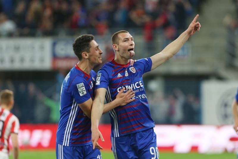 Football. Lotto Ekstraklasa. Piast Gliwice - Cracovia Krakow. 26.04.2019