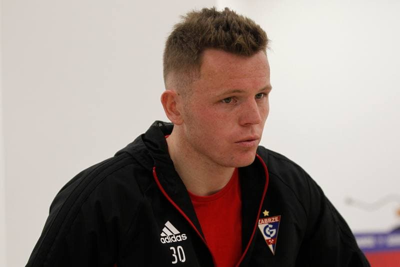Football. Gornik Zabrze. Press Conference. 17.04.2019