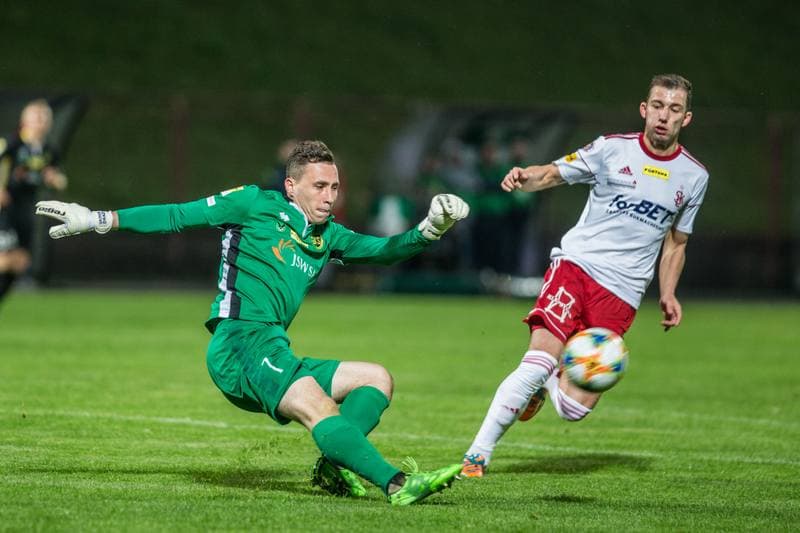 Football. Fortuna I Liga. GKS 1962 Jastrzebie - LKS Lodz. 04.05.2019